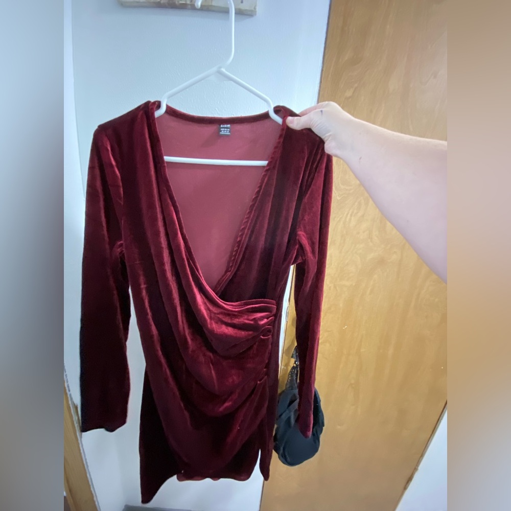 Velvet red dress